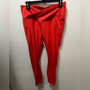 Fabletics Red Crossover 7/8 Legging. Size M